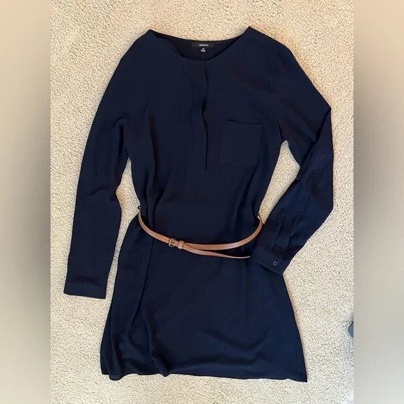 sleeves navy blue dress Francesca - Short Sleeve Maxi Dress